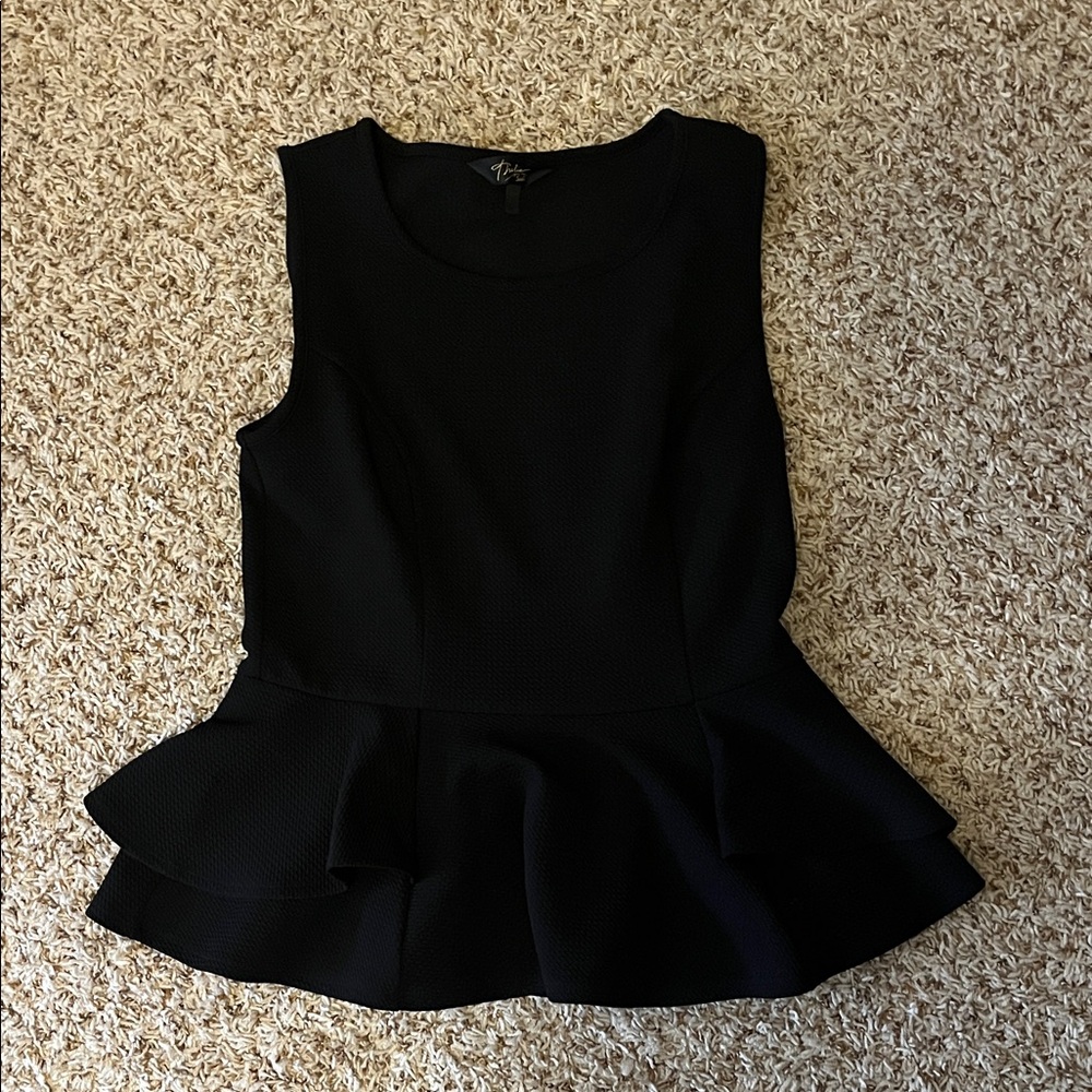 Thalia Sodi Black Peplum Blouse